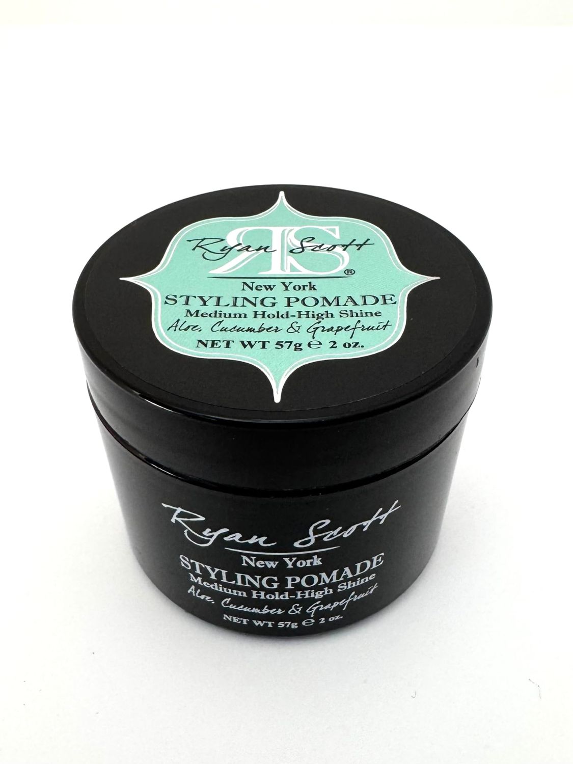 Ryan Scott Styling Pomade - Medium Hold - High Shine Finish. Aloe, Cucumber, Grapefruit Fragrance 2.0oz.
