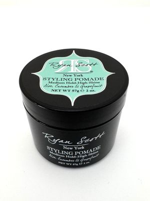 Ryan Scott Styling Pomade - Medium Hold - High Shine Finish. Aloe, Cucumber, Grapefruit Fragrance 2.0oz.