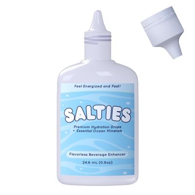 Salties Electrolyte Drops l Unflavored Electrolyte Drip Drops Perfect for Keto Fasting and Hydration l Trace Mineral Drops with Magnesium, Potassium, and Sodium Sugar-Free Made in Utah, US