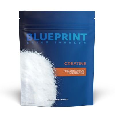 Blueprint Bryan Johnson Creatine Monohydrate Powder - Creatine Supplement for Muscle Builder Recovery - Promotes Strength, Cognitive Endurance Support (100 Servings)