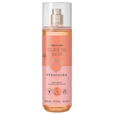 O Boticrio Cuide-se Bem Peach Body Splash, Floral Fruity Fragrance Mist with Peach Notes, 6.7 Ounce (200ml)