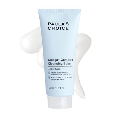 Paula&#39;s Choice Omega Complex Cleansing Balm, Double Cleanse Face Wash Gentle Daily Makeup Remover, Suitable for Dry Sensitive Skin, Mineral Oil-Free, Paraben-Free Fragrance-Free, 3.5 Fl Oz