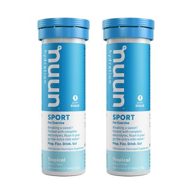 Nuun Active Tropical Fruit Electrolyte Enhanced Drink Tabs (2 Tubes of 10 Tabs)