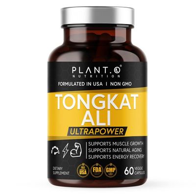 PLANT.O NUTRITION Tongkat Ali Ultrapower - Longjack Extract Supplement for Stamina, Strength, Endurance, Lean Muscle Growth Recovery - Men&#39;s Pre Workout Supplement 60 Capsules Non GMO
