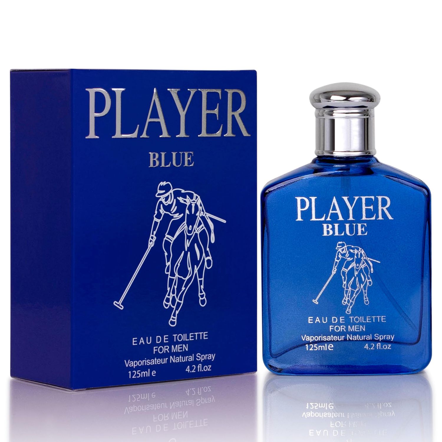 NovoGlow Player Blue for Men - 4.2 Fl Oz Eau De Parfum Spray for Men - Long-Lasting Citrusy Herbal Woody Fragrances Smell Fresh All Day Long Gift for Men on All Occasions