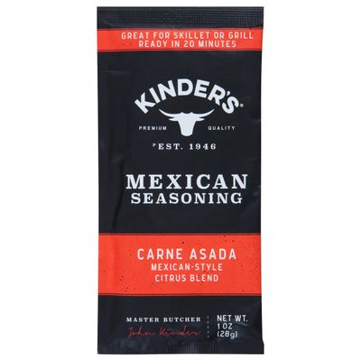 Kinder&#39;s, Carne Asada Mexican Seasoning, 1 Ounce