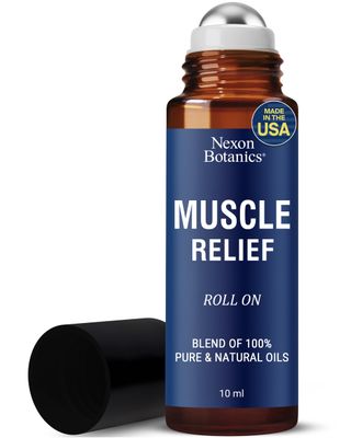 Muscle Relief Essential Oil Roll-On 10 ml - Pure Natural Blend for Sore Muscles, Aches Recovery - Easy Roller for Athletes Active Lifestyles - Nexon Botanics
