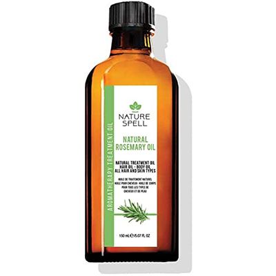Nature Spell Rosemary Oil For Skin Hair Growth, Pre-Diluted, Treat Dry Damaged Hair, 5.07 fl oz