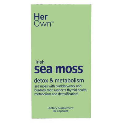 Her Own Irish Sea Moss Capsules, Burdock Root, Bladderwrack, Detox, Metabolism, Immune Support, Skin Health, Natural Joint Support, Nutrient Rich Superfood High in Minerals, 60 Count