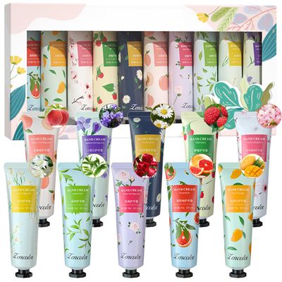 xlehoely 10 Pack Hand Cream Gift Set for Women,Moisturizing Hand Care Cream Stocking Stuffers Gift Set,Travel Size Hand Lotion for Dry Hands,Mini Hand Lotion Gift Set With Natural Plant Fragrance