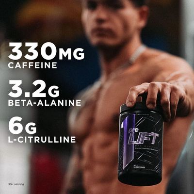 Rule 1 preLIFT Pre-Workout - 6g Citrulline, 3.2g Beta Alanine, 3 Caffeine Sources 20 Others for Energy, Alertness, Endurance (30 Servings, Fruit Punch)