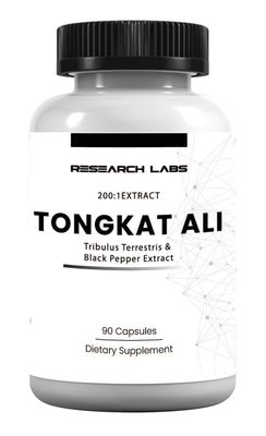 Research Labs Longjack Tongkat Ali Extract Capsules 200x Strength 200,000 mg Strength, Drive, Performance Muscle Mass