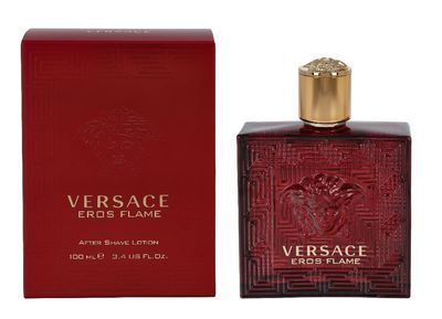 Versace EROS FLAME after shave 100 ml 3.4 oz GLASS BOTTLE New In Box
