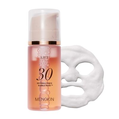 MENOKIN 30 Seconds Quick Bubble Mask LIFT - Collagen Niacinamide in Micro-bubbles for Anti Aging, Boost Elasticity, Fine Lines, Korean Glass Skin Care Essential, 70 Uses, 3.21 fl.oz