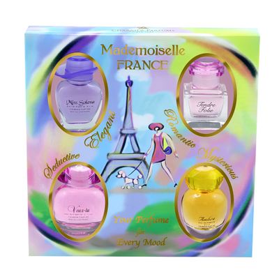 Charrier Parfums - 4 Eaux de Parfum Gift Set - &#39;Mademoiselle France&#39; - 44.1 ml - Made in Provence, France
