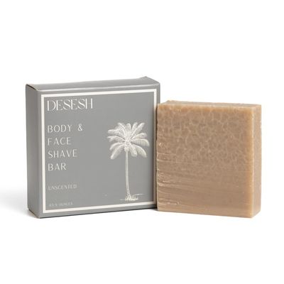 Natural Solid Shave Soap Bar, Highly Moisturizing, Handmade In The USA In Small Batches, No Artificial Fragrances Or Colors, Vegan Cruelty Free, Designed For All Skin Types (Unscented)