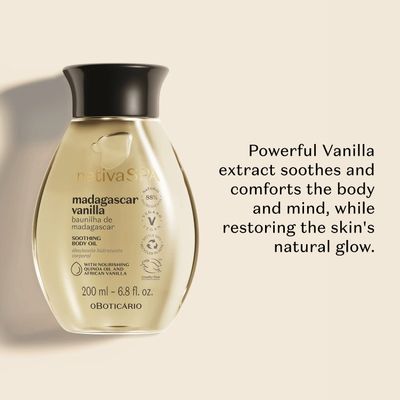Nativa SPA by O Boticrio, Madagascar Vanilla Body Oil, Fragranced Moisturizing Oil to Hydrate Skin, 6.8 Ounce
