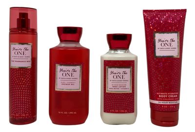 Bath Body Works You&#39;re the One - Deluxe Gift Set - Body Lotion - Body Cream - Fine Fragrance Mist and Shower Gel - Full Size