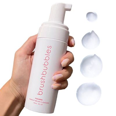 Brush Bubbles Foaming Makeup Brush Shampoo And Conditioning Cleanser For Makeup Sponges, Brushes Applicators, Fragrance Free, Cruelty-Free, Vegan Non-Irritant 6 fl.oz.