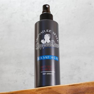 Dapper Dan Signature Style Sea Salt Spray, Texturizing Salt Spray for Men, for Volume and Hold, Natural Matte Finish, Bergamot and Leather Fragrance, 6.76 fl oz