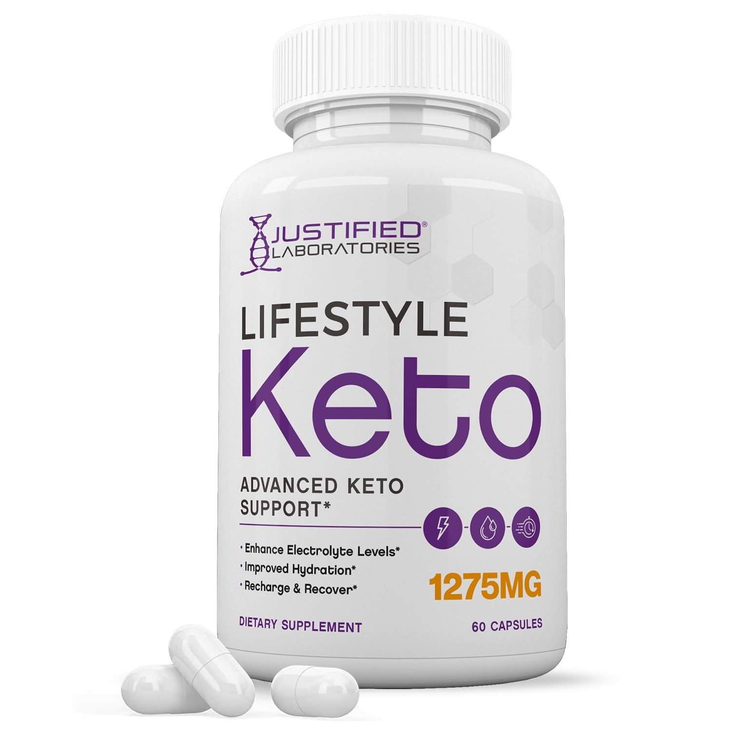 Lifestyle Keto Pills 1275MG New Improved Formula Contains Apple Cider Vinegar Extra Virgin Olive Oil Powder Green Tea Leaf 60 Capsules