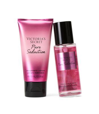 Victoria's Secret Pure Seduction Mini Fragrance Duo Gift Set, Notes of Juiced Plum and Crushed Freesia