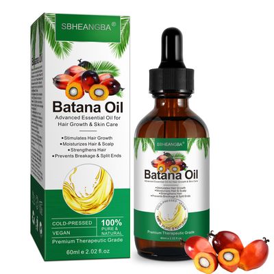 SBHEANGBA Batana Oil, 60ml 100 Pure Natural Cold Pressed Organic Batana Oil For Hair Growth, Enhances Hair Skin Radiance, Leaves Your Hair Smoother Oil Batana Oil Organic
