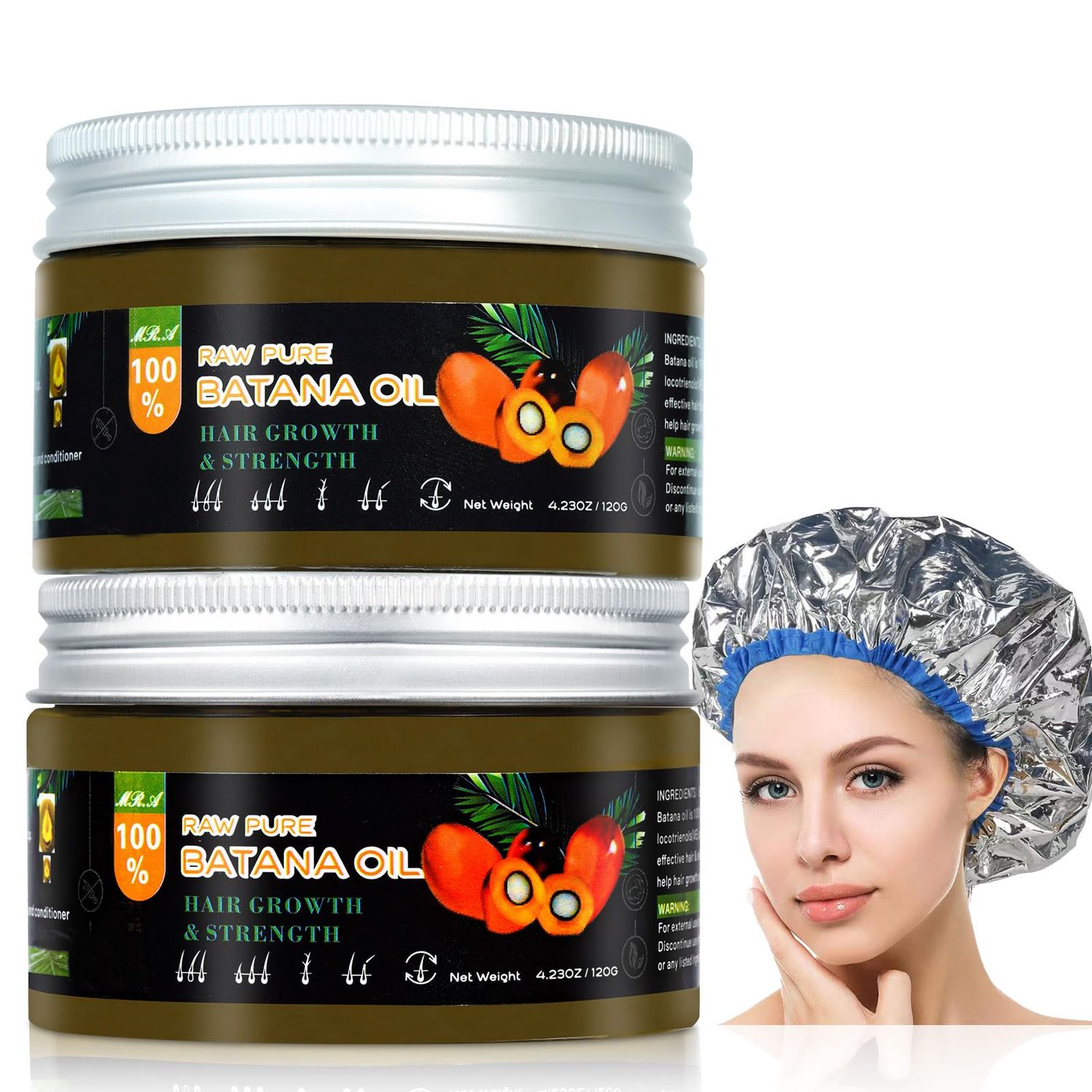 MR.A Batana Oil Pack - 2x 8.4OZ for Hair Growth Deep Conditioning