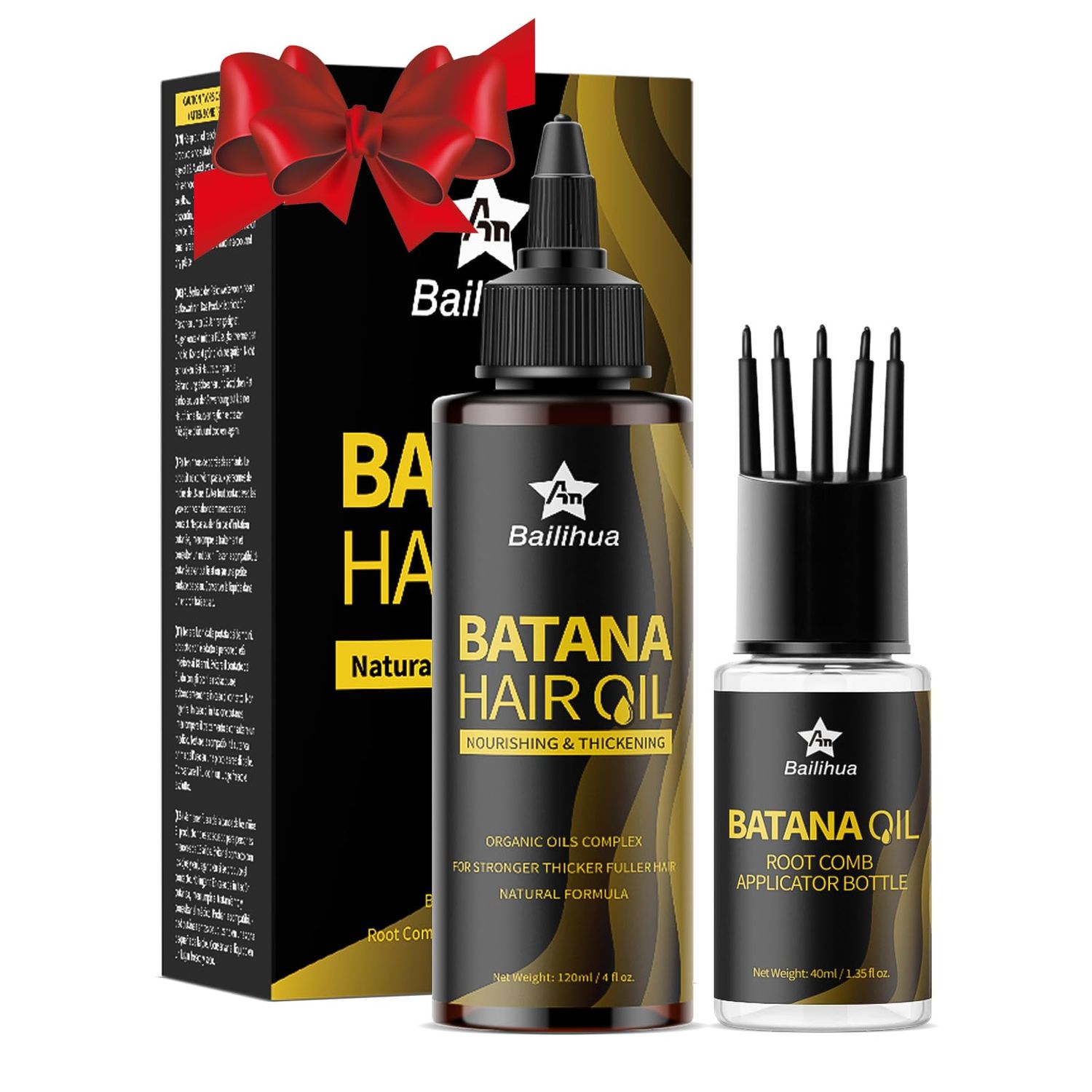 TOPIBUITY Beard Growth Oil Kit Batana Hair Oil for Hair Growth Nourishing Thickening with Root Comb Applicator Gift for Women Men Stock fillers