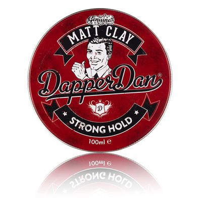 Dapper Dan Strong Hold Matte Clay, 100ml - Smoked Saffron Leather Fragranced Hair Styling Clay for Men