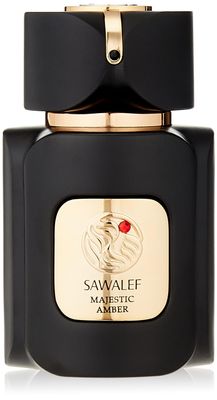 Sawalef Majestic Amber - Elegant Body Mist - Intense Long-Lasting Scent - Floral and Fruity Fragrance - Suitable for Daily Wear - 2.7 oz EDP Spray