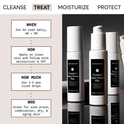 Naturium Vitamin C Super Serum Plus, Smoothing Face Care, plus Retinol, Hyaluronic Acid, Niacinamide Salicylic Acid, 1 oz