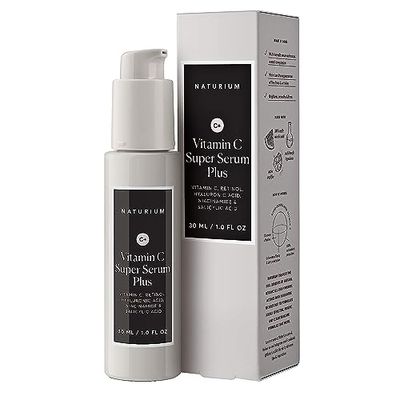 Naturium Vitamin C Super Serum Plus, Smoothing Face Care, plus Retinol, Hyaluronic Acid, Niacinamide Salicylic Acid, 1 oz