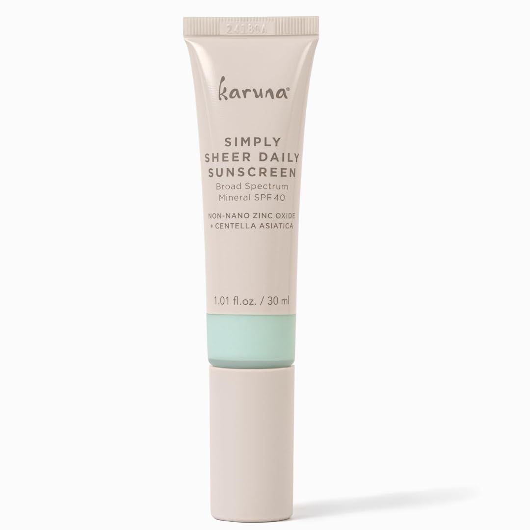 Karuna - Simply Sheer Daily Mineral Sunscreen SPF 40, Non-greasy Formula, Fragrance Silicone-Free Redness Corrector (Green), 30 mL1.01 fl. oz