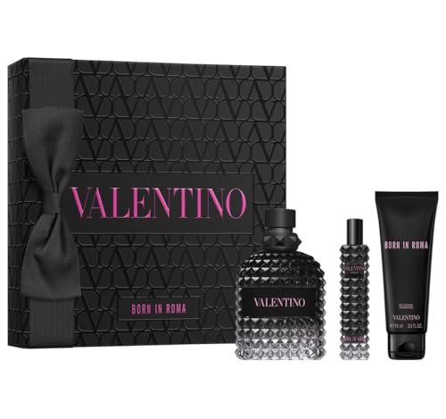 Valentino Born in Roma Uomo Gift Set (EDT 3.4 fl. oz Shower Gel 2.5 fl. oz travel EDT 0.5 fl. oz)