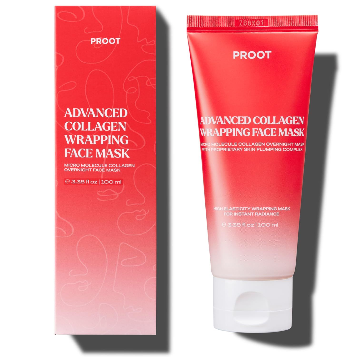 Collagen Wrapping Mask Collagen Peel Off Mask Korean Collagen Wrapping Mask Collagen Overnight Face Mask Glass Skin Face Mask Korean Skincare Suitable For Sensitive Skin 3.38 Fl Oz