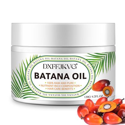 DXFFJKVG Raw Unrefined Batana Oil for Hair Growth, Enhances Hair Thickness for Men Women (4.2 Fl Oz)