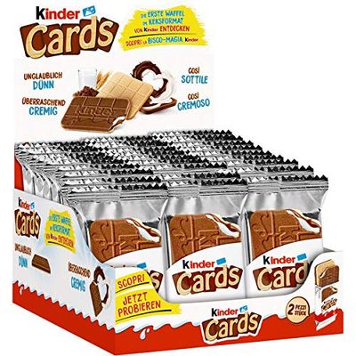 kinder cards chocolate wafers (30 pack of 2)