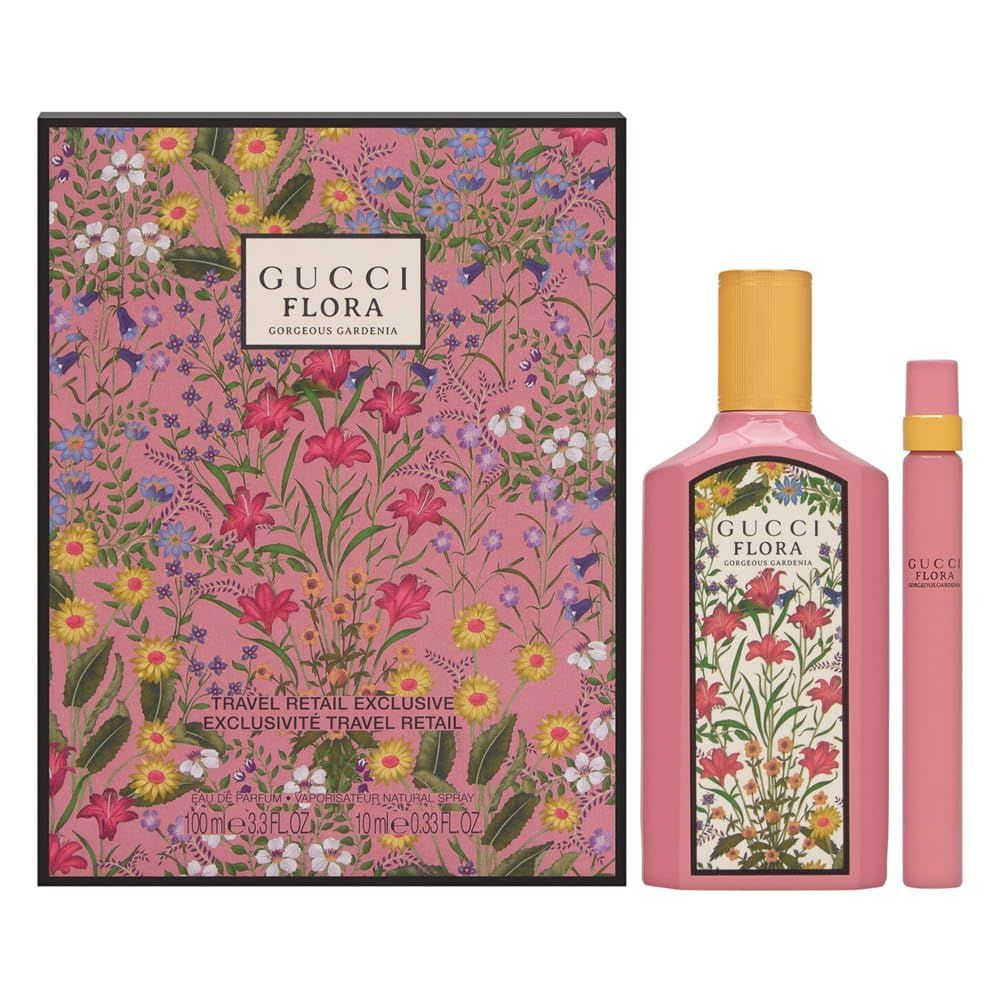 Gucci Flora Gorgeous Gardenia 2 Pcs Gift Set For Women 3.3 EDP Spray Mini Pen EDP Spray 0.33