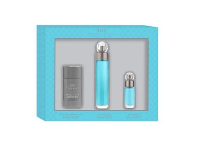 Perry Ellis 360 Men Gift Set - 1.7 fl oz eau de toilette, 2.75 oz deodorant, .25 fl oz EDT mini travel spray