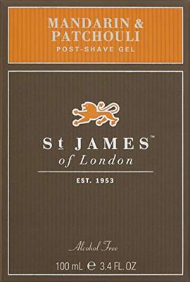 St James of London Mandarin Patchouli Post Shave Gel, 3.4 Fl Oz