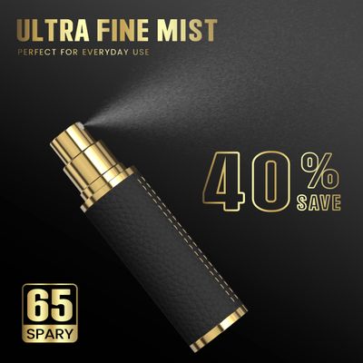 FENHON Travel Perfume Bottle Refillable, 5ml Perfume Atomizer, Portable Size Cologne Sprayer, Mini Empty Fragrance Spray Bottle (Black)