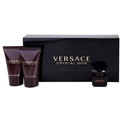 Versace Crystal Noir By Gianni Versace For Women. Set-eau De Parfum .17 OZ Mini Body Lotion .8 OZ Mini Shower Gel .8 OZ Mini