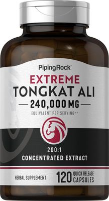 Piping Rock Tongkat Ali 1200mg 120 Capsules Longjack Extract Herbal Supplement Non-GMO, Gluten Free