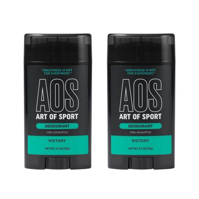 Art of Sport Mens Deodorant, Talc Free, Eucalyptus Fragrance, Made with Natural Botanicals, Green Tea, Made for Athletes, Victory Scent, 2.7 Ounce (Pack of 2)