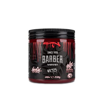 BARBER MARMARA No.33 Hair Styling Gel 500 ml - Men&#39;s Hair Gel - Strong Hold - No Gluing and No Residue - Alcohol Free - Fresh Fragrance - Hair Gel - Wet Hair Look - Rubber Effect