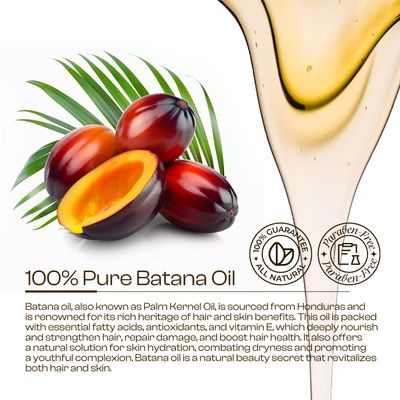 SADOWAY Batana Oil for Hair Growth Natural Pure Batana Oil Prevent Hair Loss Split Ends Elimination Repair Damaged Dry Permed Hair Suitable for Face Scalp Skin Care 2.02 fl oz