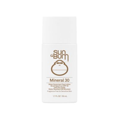 Sun Bum Mineral SPF 30 Face Sunscreen Lotion - Broad Spectrum and Fragrance Free Moisturizing Facial Sunscreen - Hawaii 104 Act Compliant (Without Octinoxate Oxybenzone) - Travel Friendly - 1.7 oz