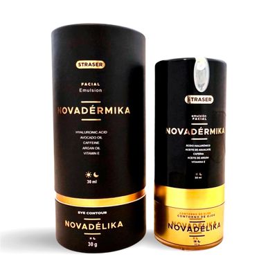 STRASER - Novadrmika Novadlika 2in1. Facial Emulsion and Eye Contour - Nourishes, Hydrates, Rejuvenates and leave your Skin with a Radiant Glow - Anti-aging - Cactus Blossom Fragrance.