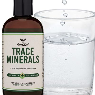 Trace Minerals (Liquid Trace Mineral Drops) Over 17 Trace Minerals and 100 Daily Value of 5 Trace Minerals Iodine, Selenium, Copper, Manganese, Chromium for (Add to Drinking Water) by Double Wood
